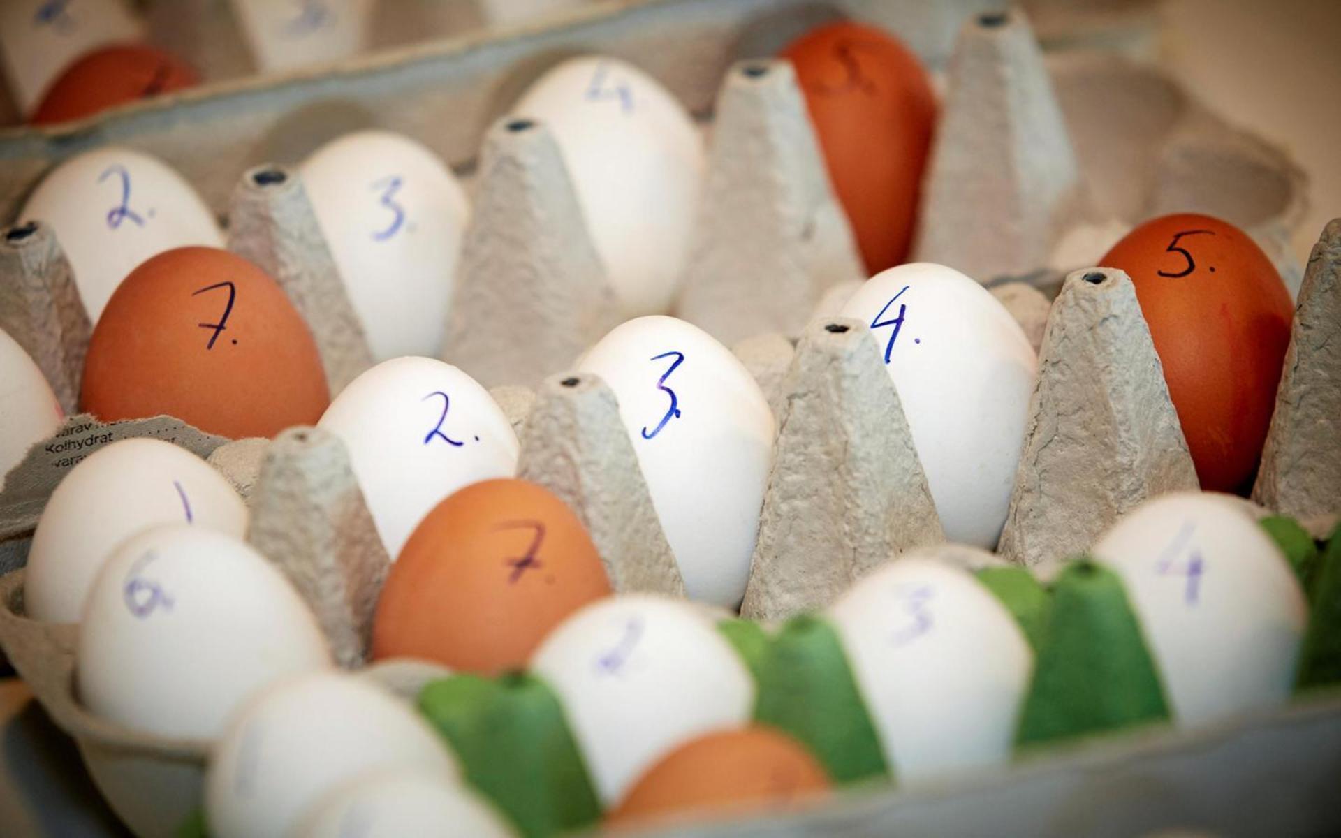 Hårdkokta ägg testades lagom till påsk, eftersom det är en viktig del i ett traditionsenligt buffébord.