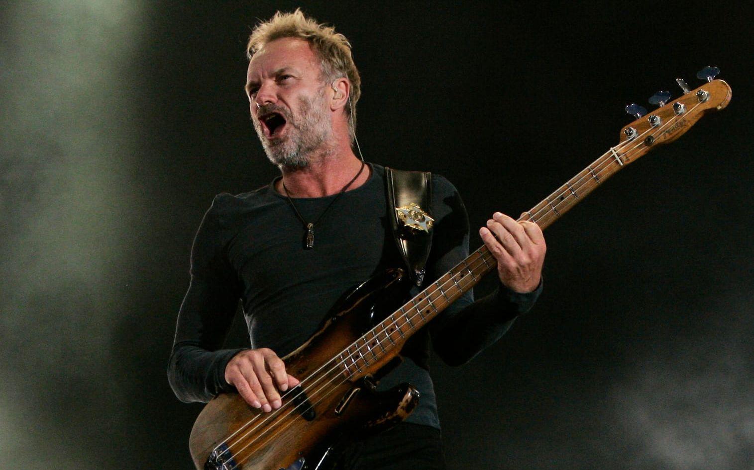 Sting under sista konserten med The Police. BILD: TT