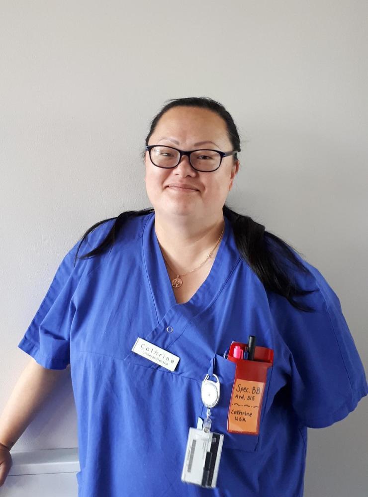 Cathrine Franzén jobbar som undersköterska på Östra sjukhuset. 
