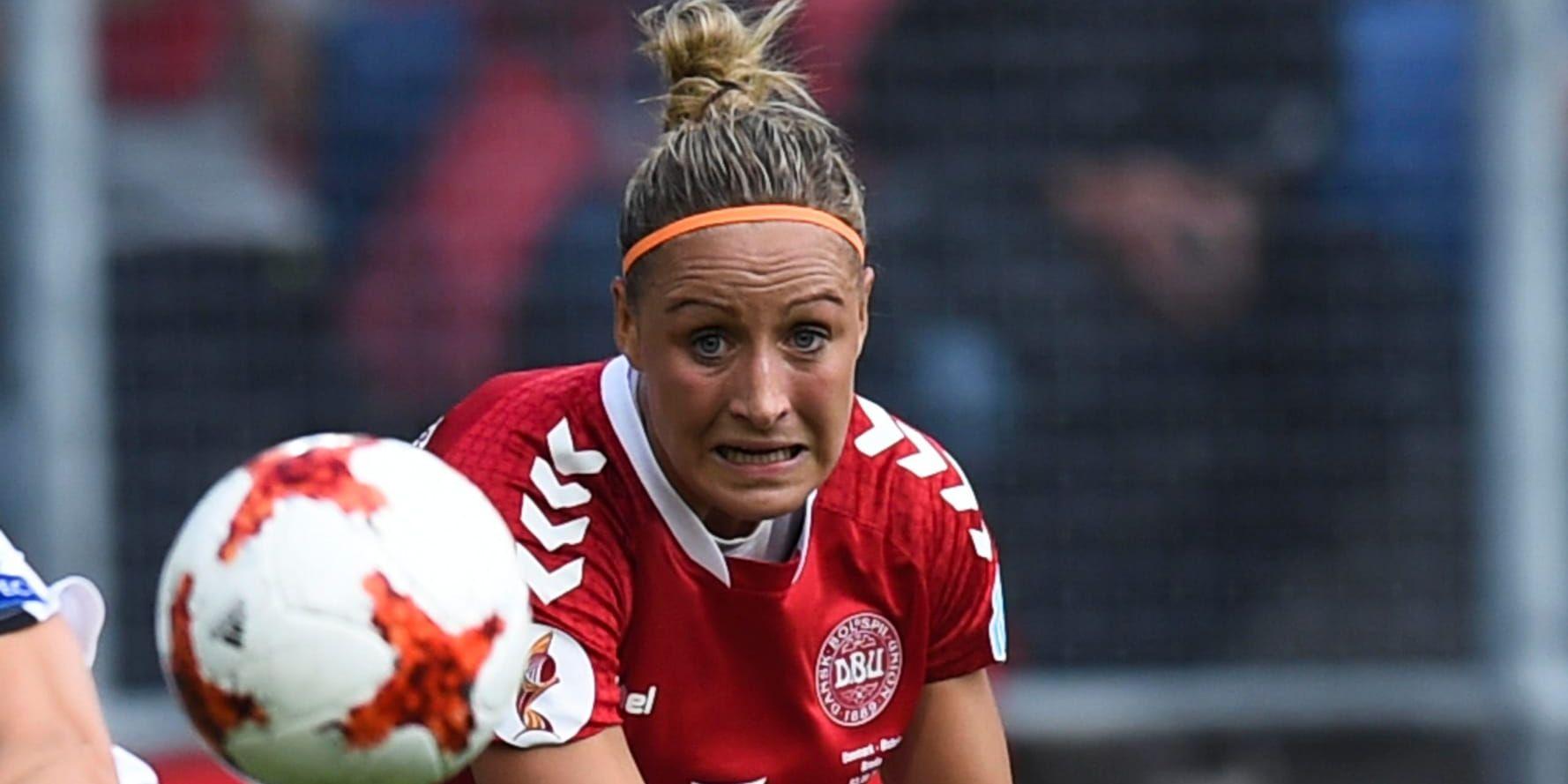 Sanne Troelsgaard under fotbolls-EM i Nederländerna 2017. Arkivbild.