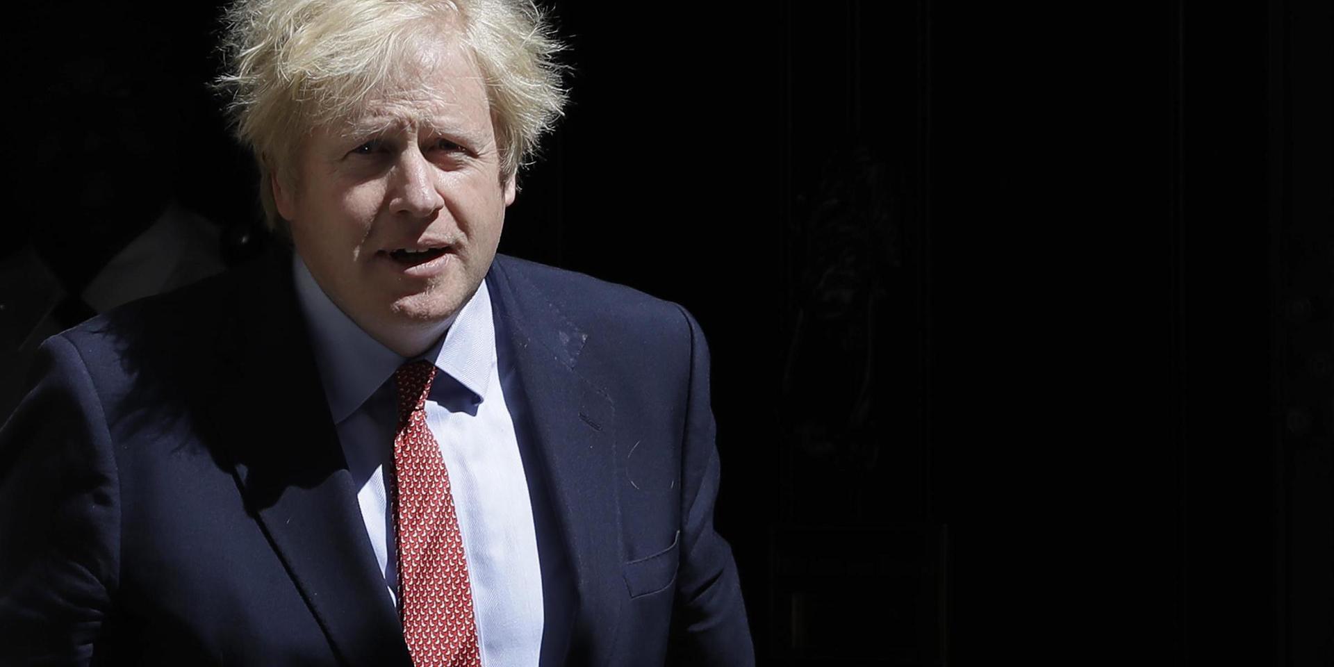Storbritanniens premiärminister Boris Johnson utanför 10 Downing Street i onsdags.