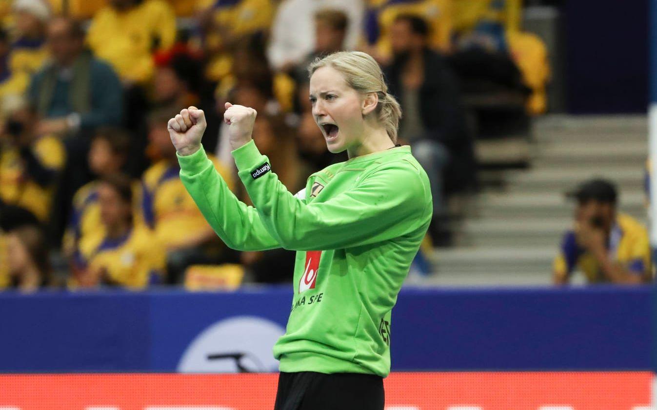 28 (38) Johanna Bundsen, handboll. Målvaktsetta i landslag och klubblag – och en stjärna när Sävehof både plockat SM-guld och gått längre än någonsin i Champions League. Måste dock hitta en jämnare högstanivå. Foto: TT