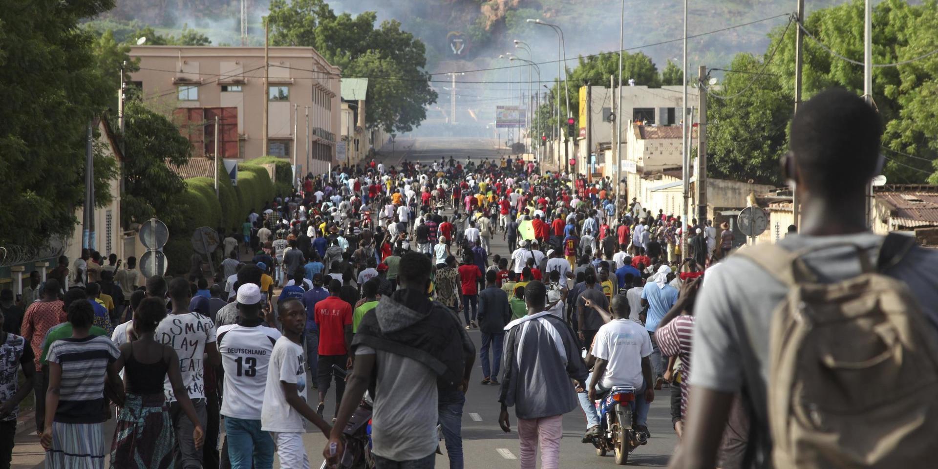 Tidigare protester i Malis huvudstad Bamako i juni. 
