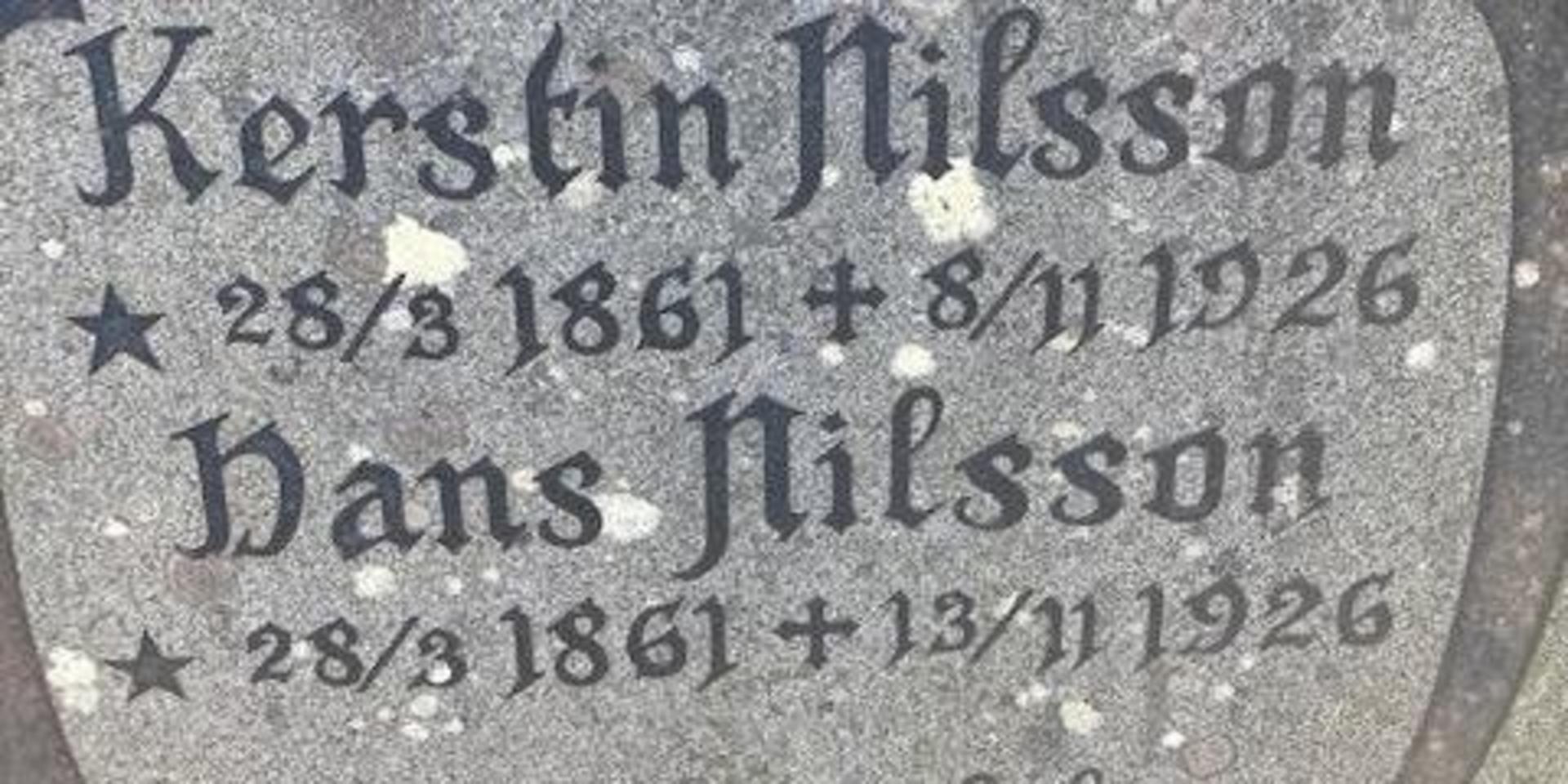 Dog Hans Nilsson av sorg? En oskriven roman ligger begravd på Vallkärra kyrkogård.