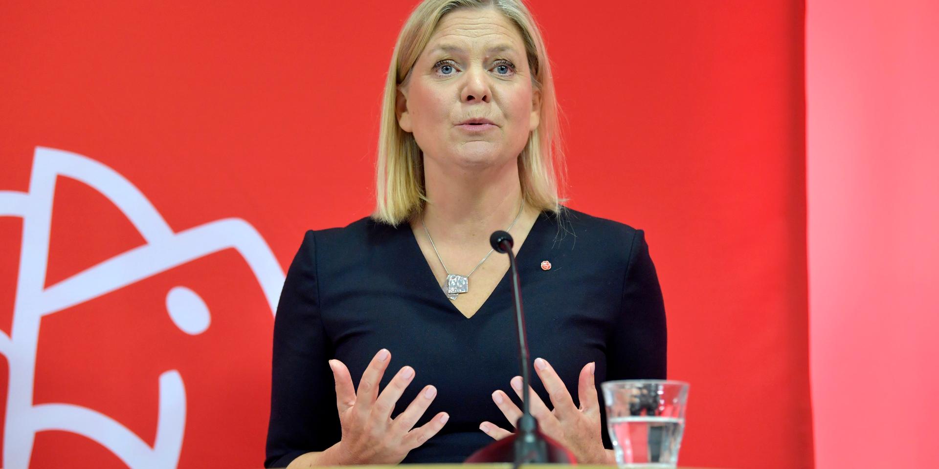 Finansminister Magdalena Andersson (S) väntas bli vald till ny S-ledare. Frågan är om hon även kan bli godkänd som ny statsminister av riksdagen och när det kan ske. Arkivbild.