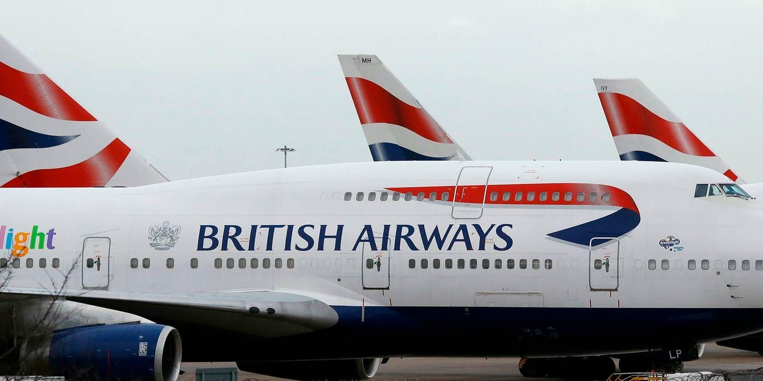 Ett IT-haveri hos British Airways leder till inställda flygturer. Arkivbild.