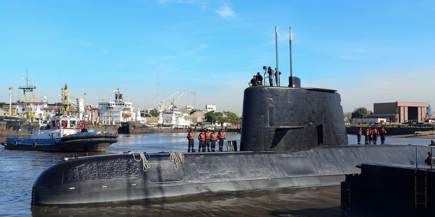 Ubåten San Juan, av modellen TR-1700, har varit försvunnen sedan i onsdags. Arkivbild.