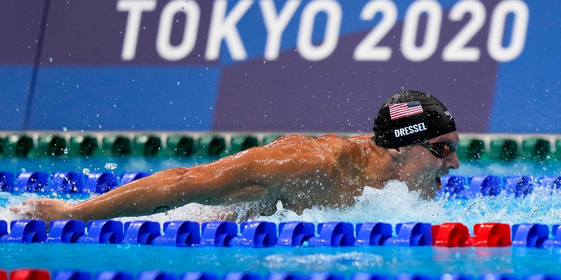 Caeleb Dressel såg till att USA tog hem guldet på lagkappen, 4x100 meter medley, dagens andra OS-guld för honom.