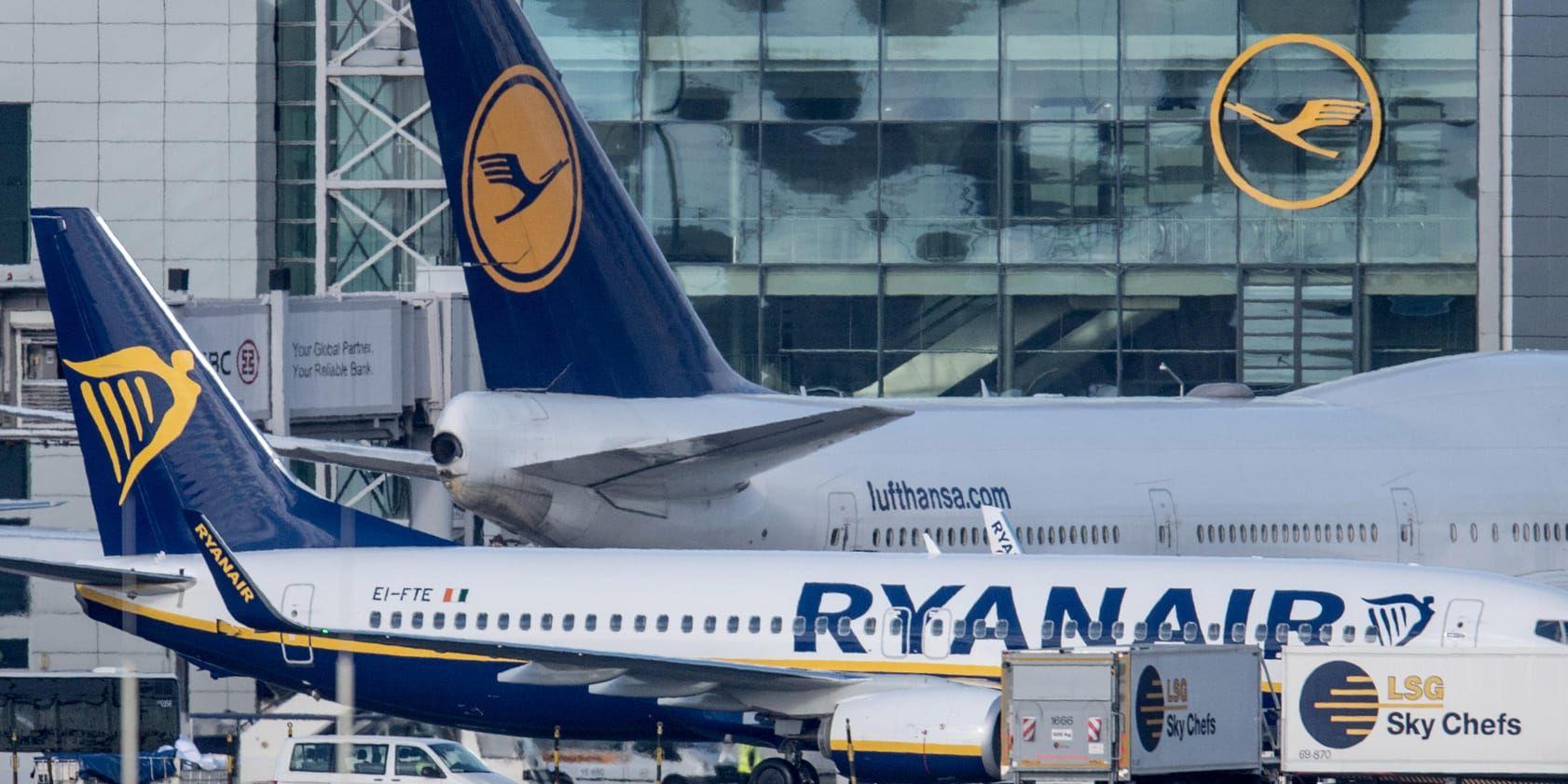 Ryanair har tidigare vägrat erkänna fackföreningar som motparter i förhandlingar. Arkivbild.