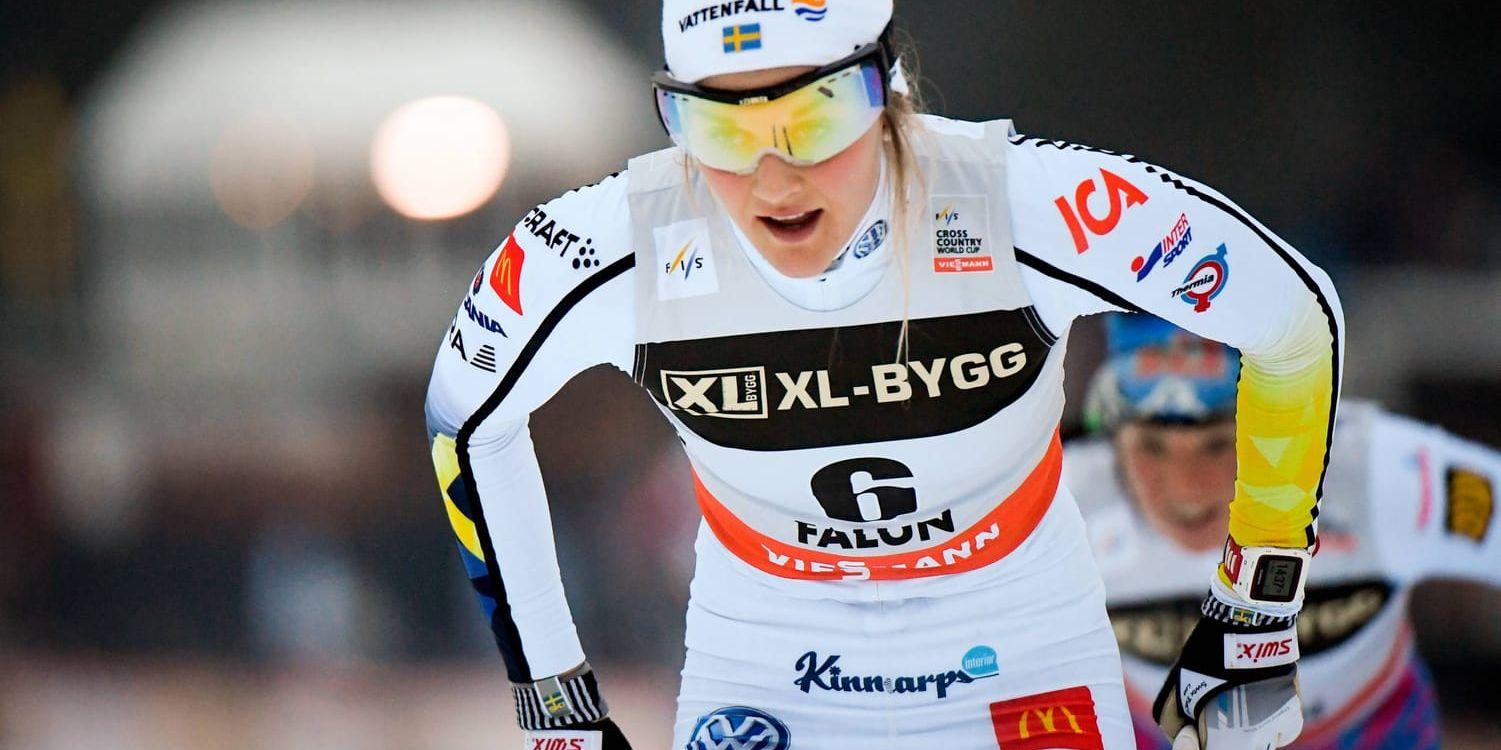 Stina Nilsson blev fyra i masstarten i Falun.