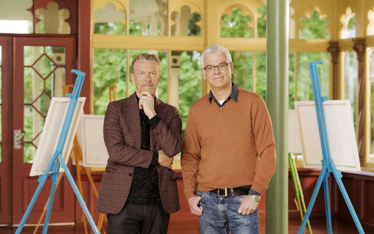 Ernst Billgren och Mårten Castenfors är jury i Konstnärsdrömmen. Bild: SVT.