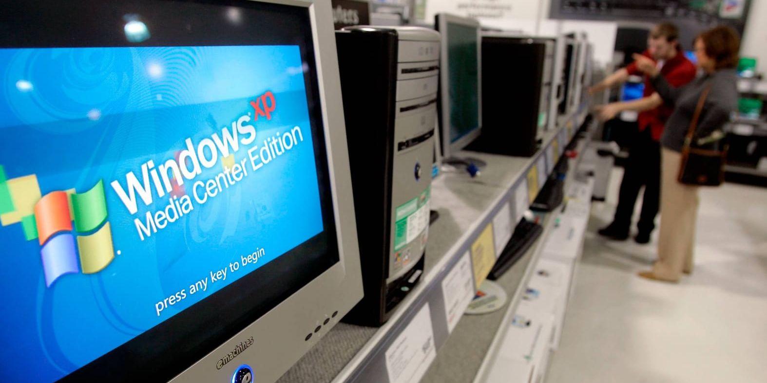 Microsoft övergav supporten av Windows XP 2014. Arkivbild.