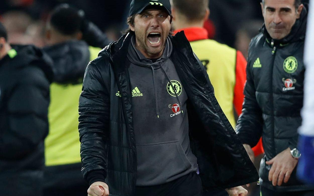 Italienaren Antonio Conte gör braksuccé som manager för Chelsea. Foto: Bildbyrån