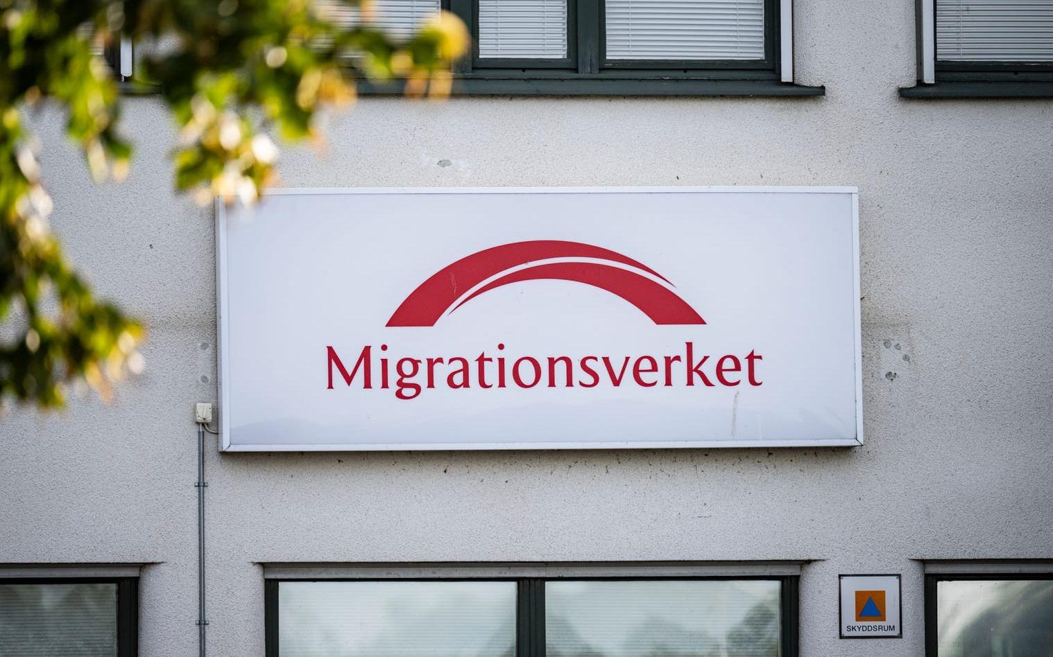 Skylt utanför Migrationsverket i Malmö. Arkivbild.