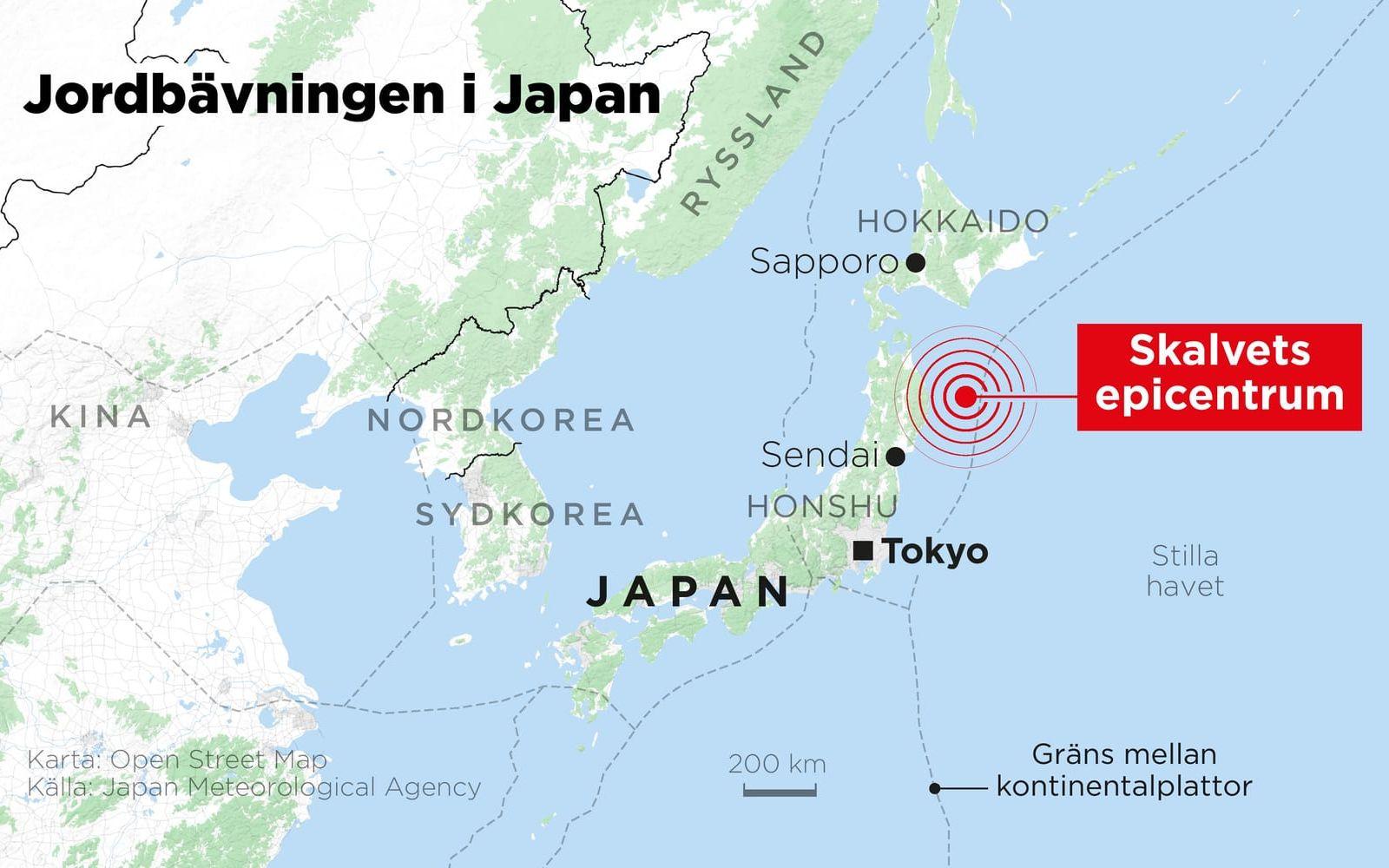 En kraftig jordbävning har drabbat Japan. 