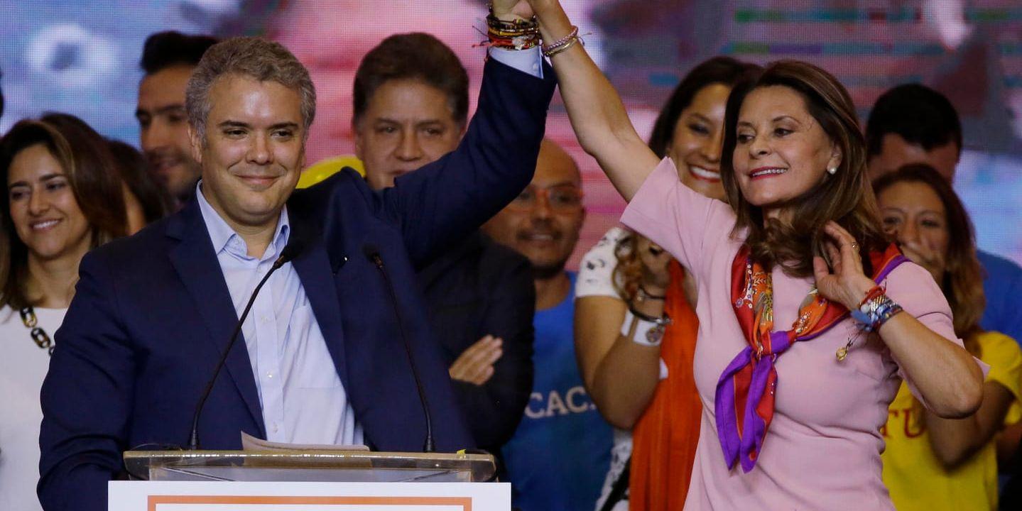 Ivan Duque vann första valomgången i presidentvalet i Colombia.