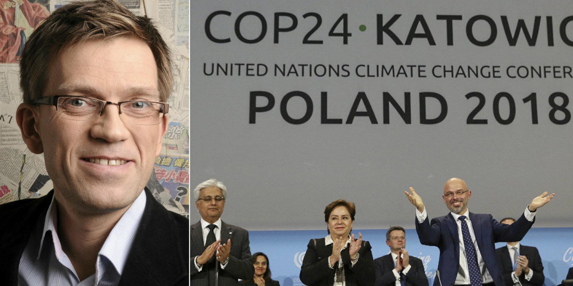 Mattias Goldmann vd, tankesmedjan Fores, på klimatförhandlingarna COP24 som observatör.