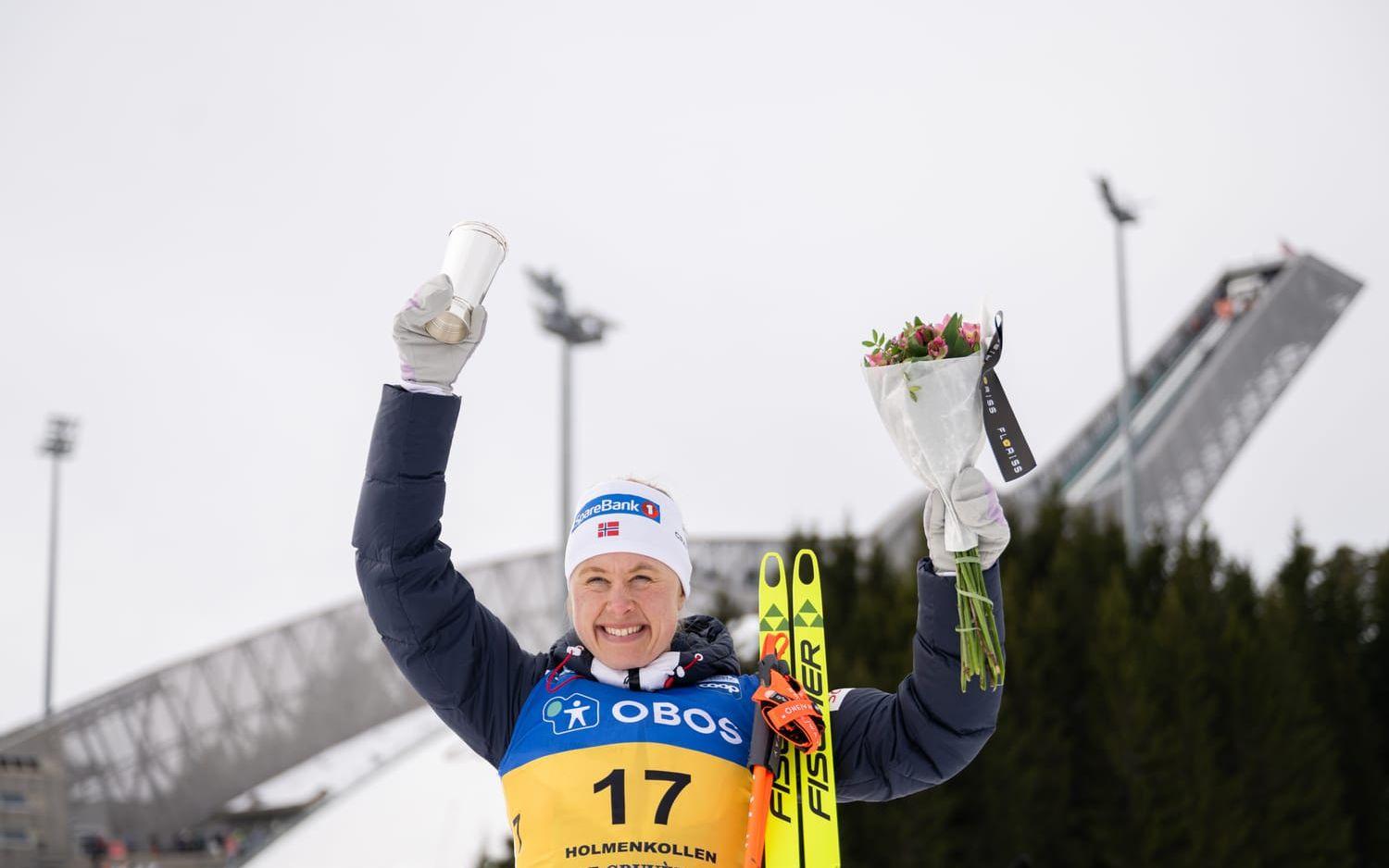 Ragnhild Haga vann femmilen i Holmenkollen tidigare i mars. 