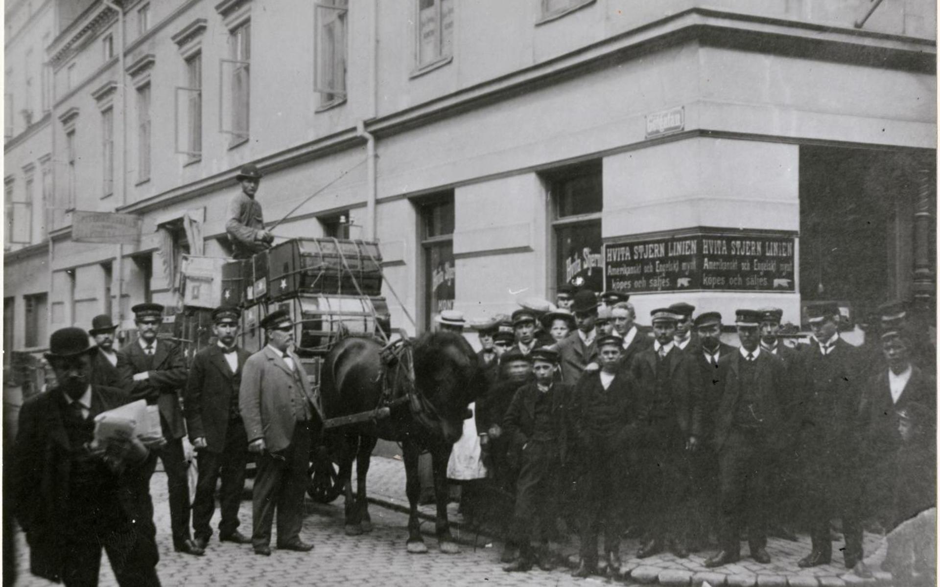 Ett rederikontor i Göteborg. Alla de stora rederierna hade agenter på plats. 