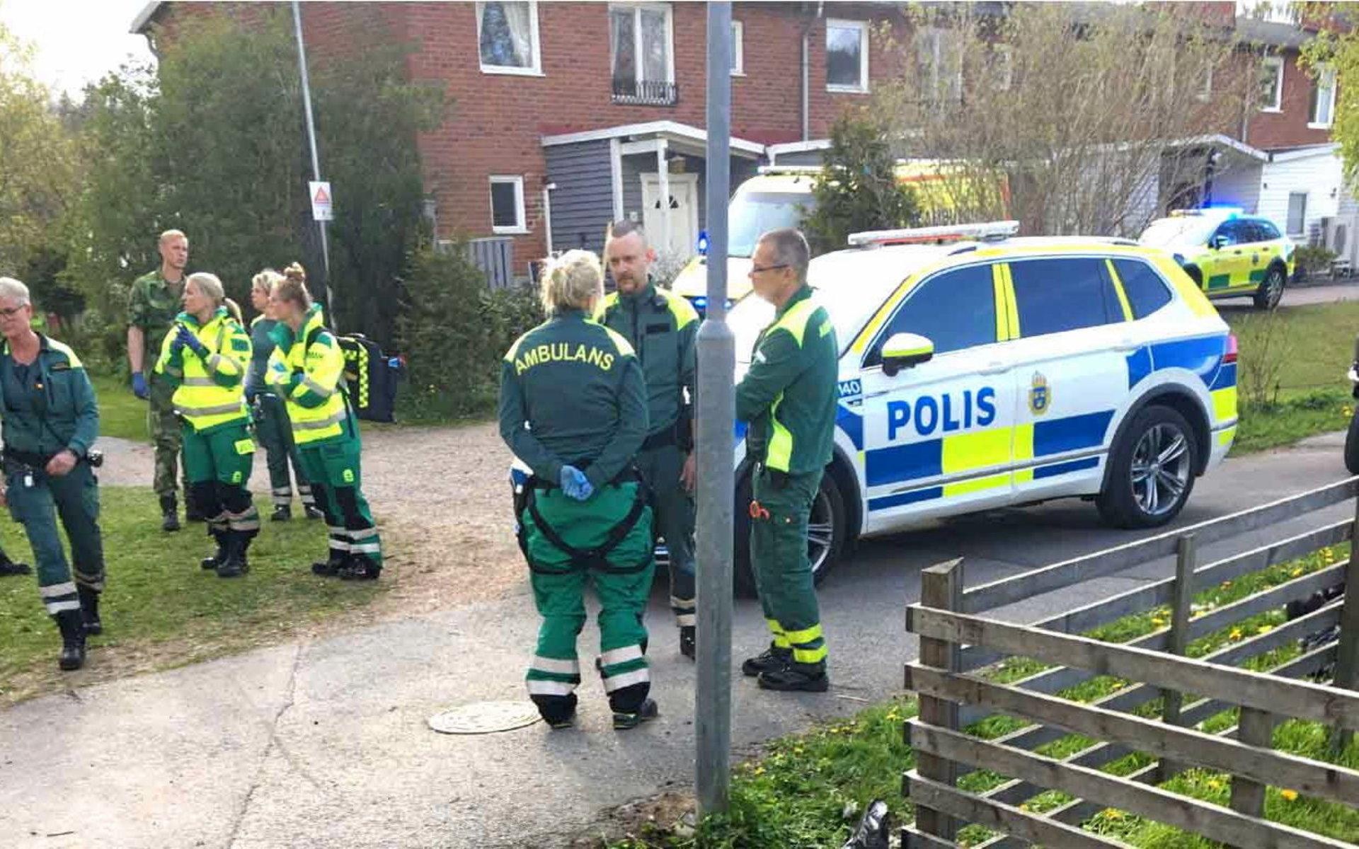 Bild från förundersökningsprotokollet. Bilden togs när Alexander Storåker hade förts till sjukhus, kort efter olyckan.