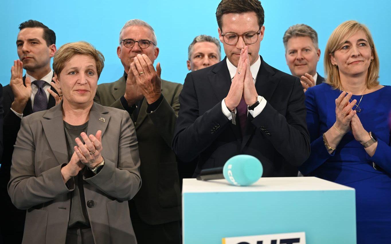 Manuel Hagel från konservativa CDU var partiets toppkandidat i valet i förbundslandet Baden-Württemberg.