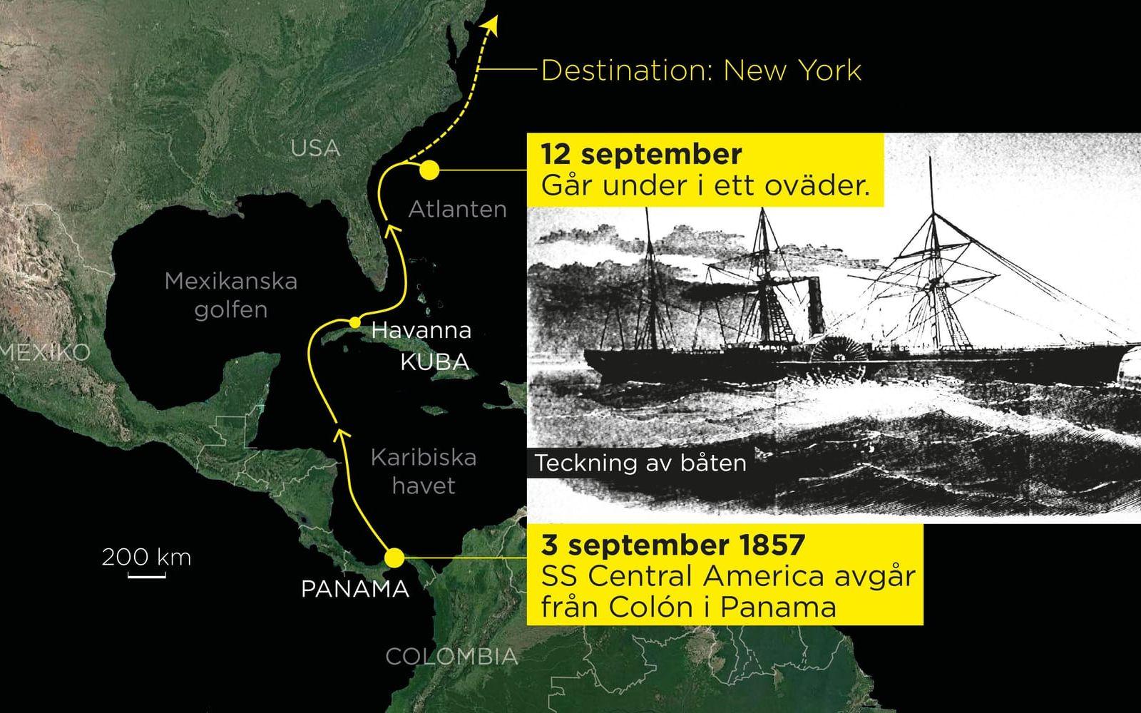 Den 12 september 1857 går SS Central America under i hårt väder utanför USA:s östkust.