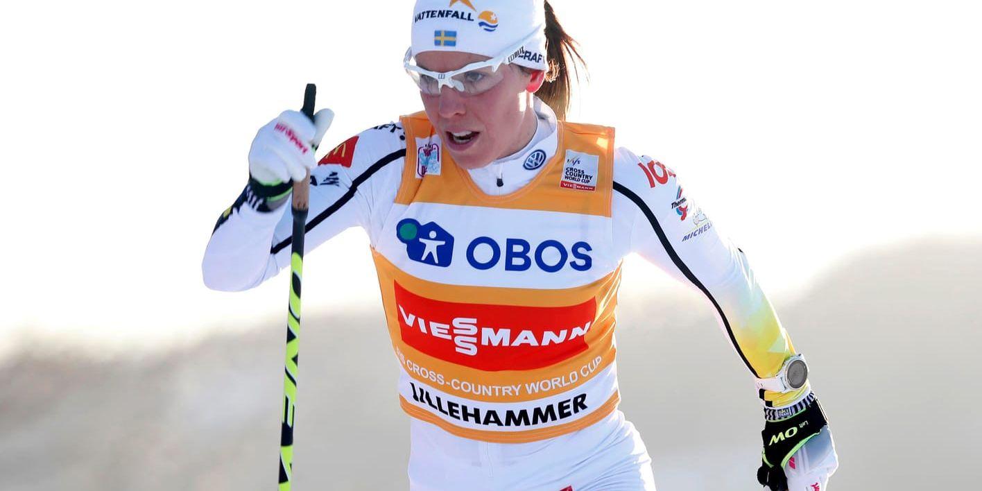 Charlotte Kalla blev trea i sprinten under Skandinaviska cupen i Piteå. Arkivbild.