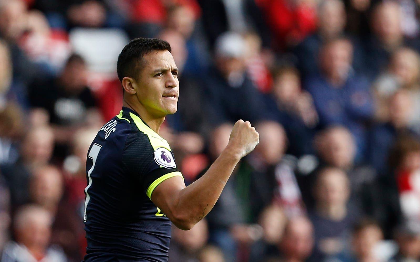 Alexis Sánchez gjorde två mål för Arsenal borta mot Sunderland. Foto: Bildbyrån