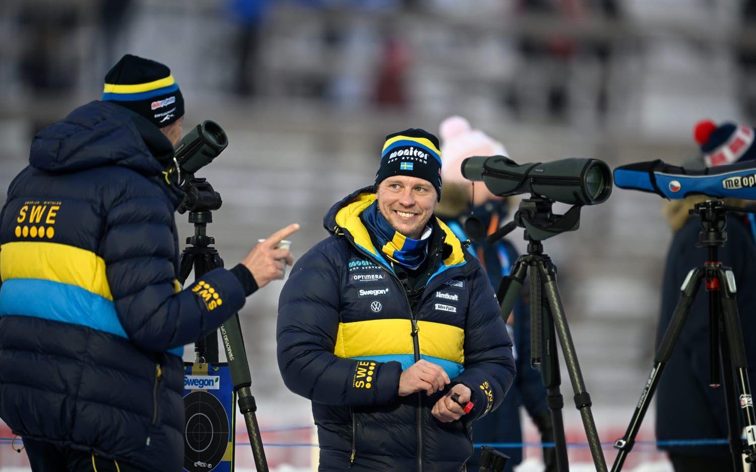 Johan Hagström får en ny kollega som skyttetränare i skidskytte, finländaren Jonne Kähkönen. Arkivbild.