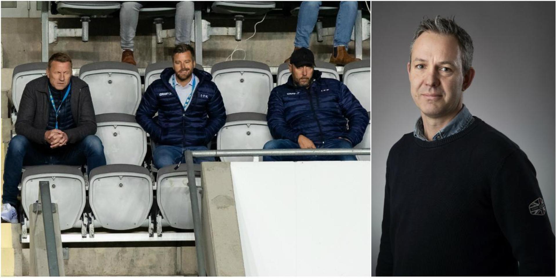 IFK Göteborgs före detta sportchef Kennet Andersson, nuvarande sportchef Pontus Farnerud och klubbdirektör Max Markusson.