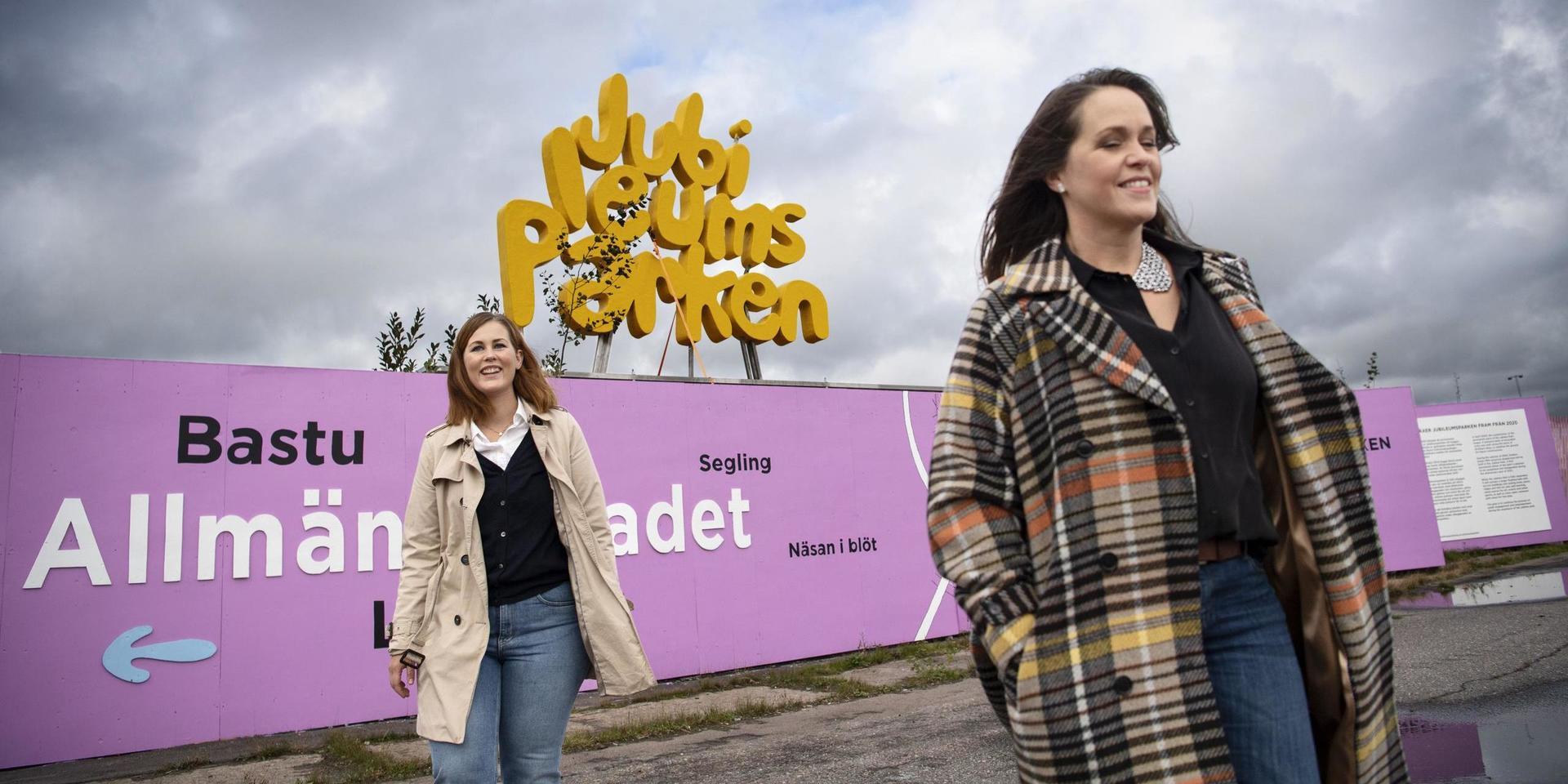 AnnaSara Perslow(till höger i bild) och Emmyly Bönfors(till vänster i bild) (C) träffade GP i oktober 2020 efter att det blåsts nytt liv i hamnbadet. 