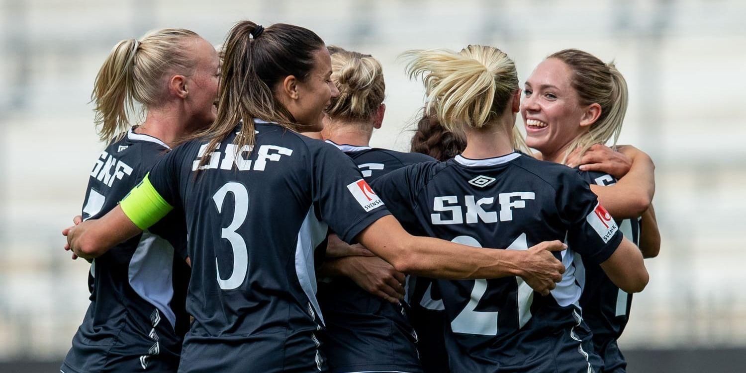 Göteborg FC och Elin Rubensson jublar efter 1–0 mot Linköping.