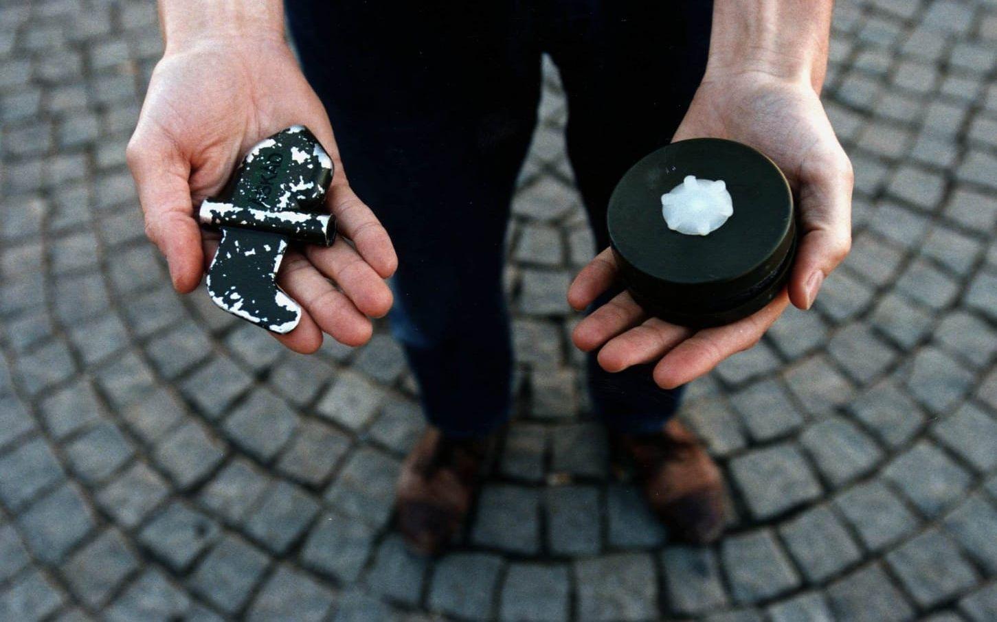 Typer av trampminor. Arkivbild.