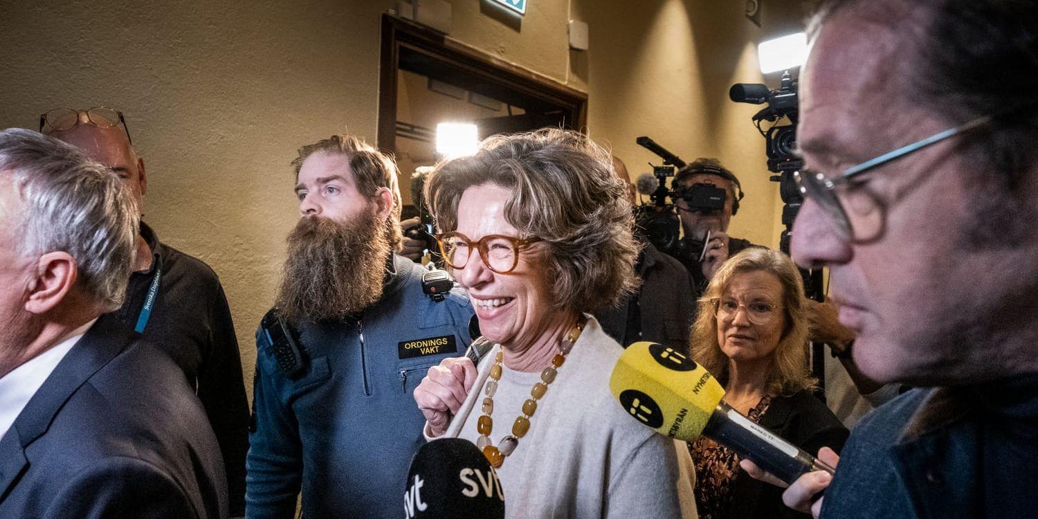 Birgitte Bonnesen, före detta vd i Swedbank, står anklagad för grovt svindleri. Arkivbild.