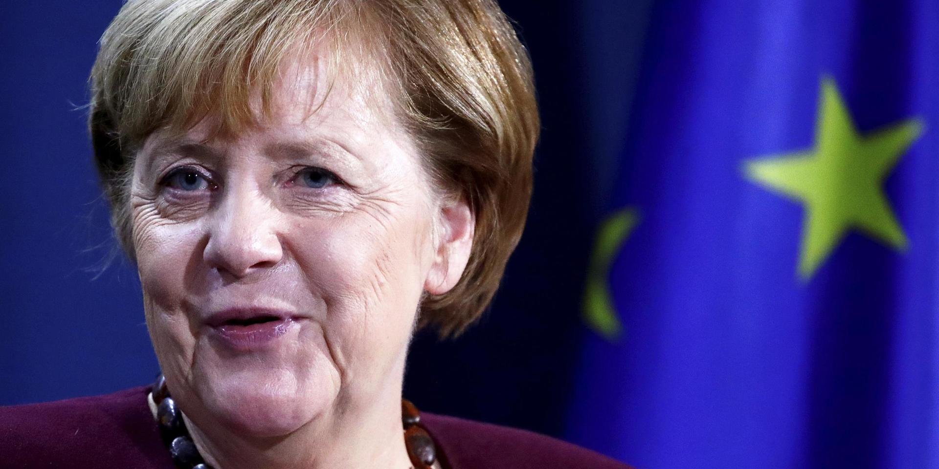 Tyskland, med förbundskansler Angela Merkel, kan glädjas åt att återhämtningen under tredje kvartalet blev något starkare än vad preliminära beräkningar visat. Arkivbild