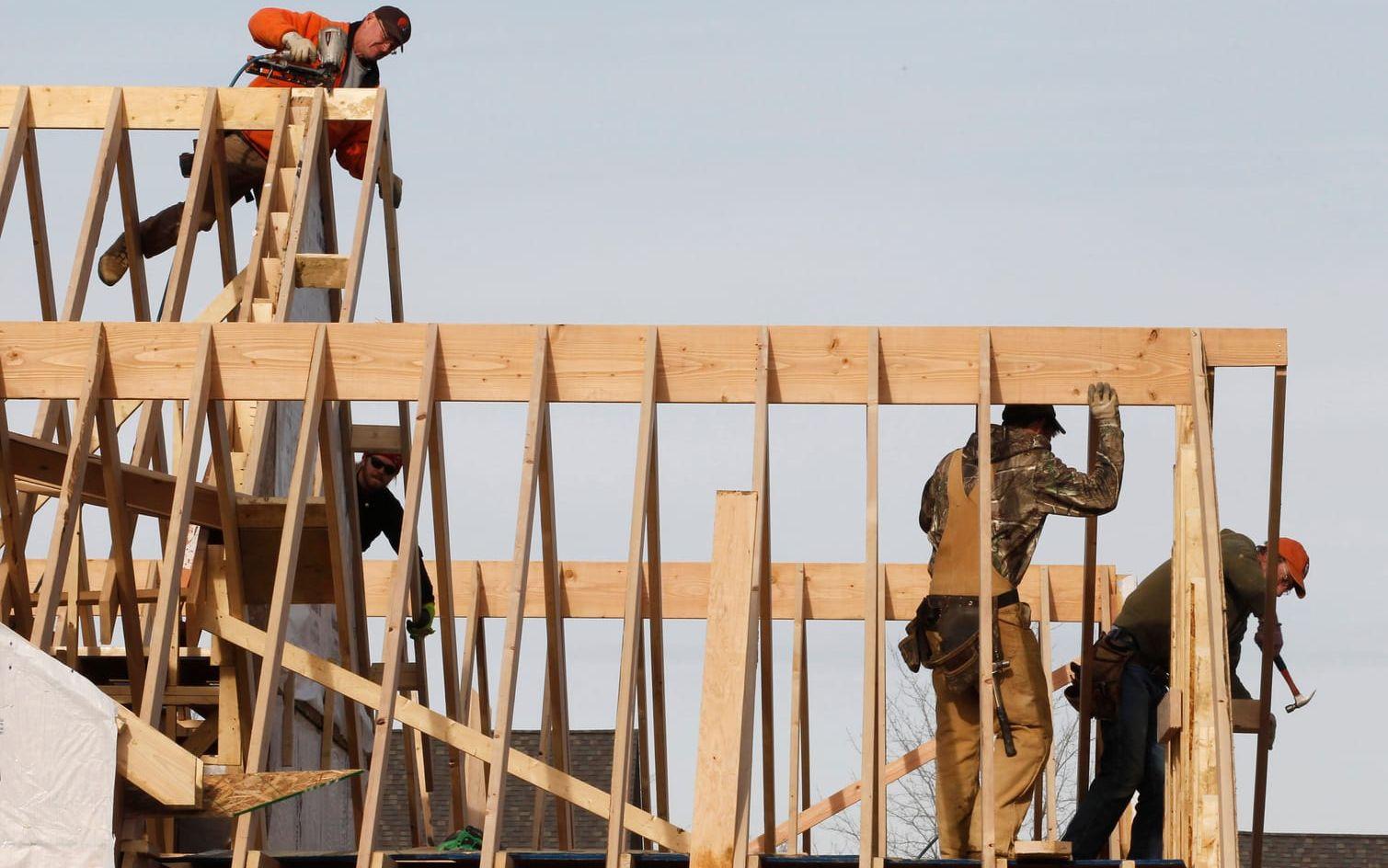 Ökad bostadsbyggande i USA enligt månadssiffror för mars. Arkivbild