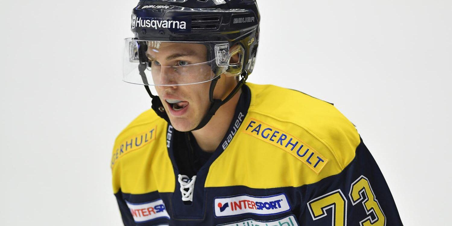 Sebastian Wännström är en av fyra HV-spelare som missar CHL-avgörandet. Arkivbild.