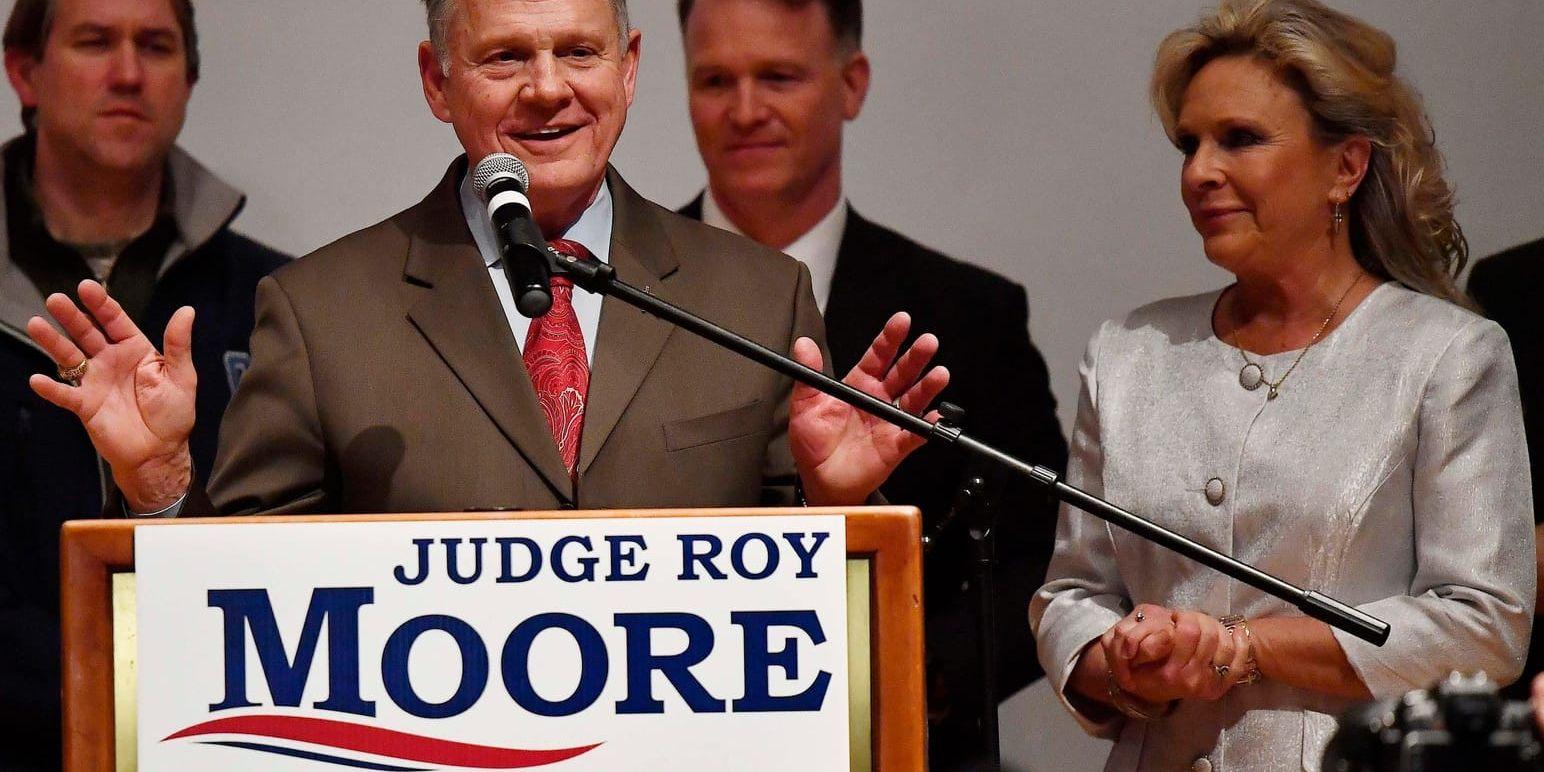 Roy Moore bör erkänna att han förlorat i fyllnadsvalet i Alabama, anser president Donald Trump. Arkivbild.