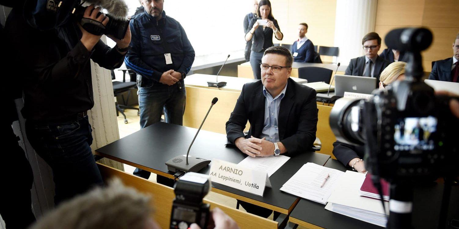 Jari Aarnio, tidigare chef för Helsingfors narkotikapolis, i rätten 2015. Arkivbild.