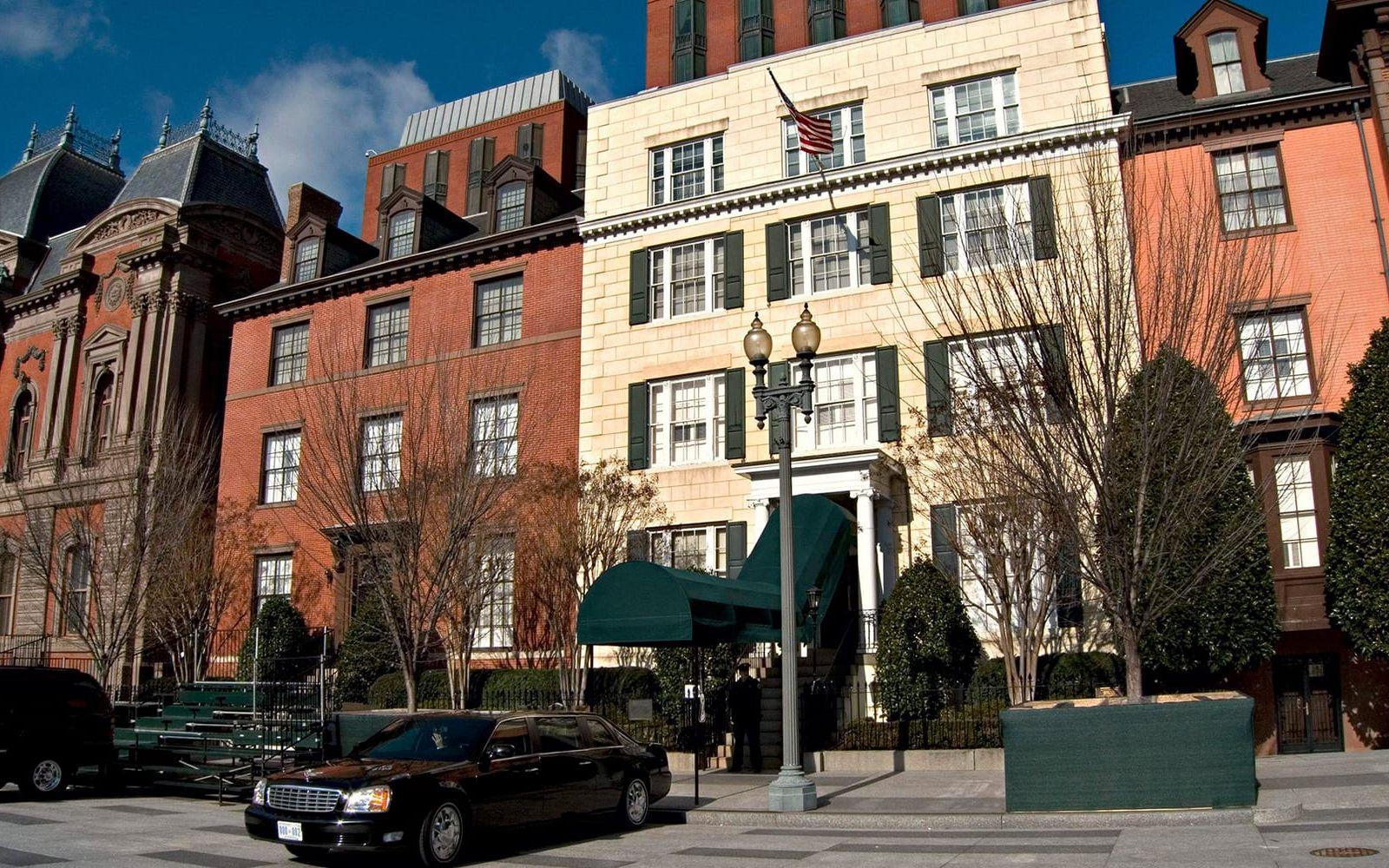 Blair House, Trumans tillfälliga bostad, används än idag som Vita husets officiella gästhus. Foto: TT