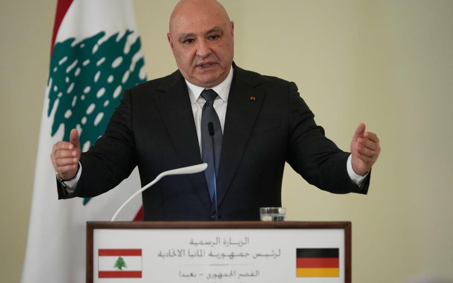 Libanons president Joseph Aoun. Arkivbild.