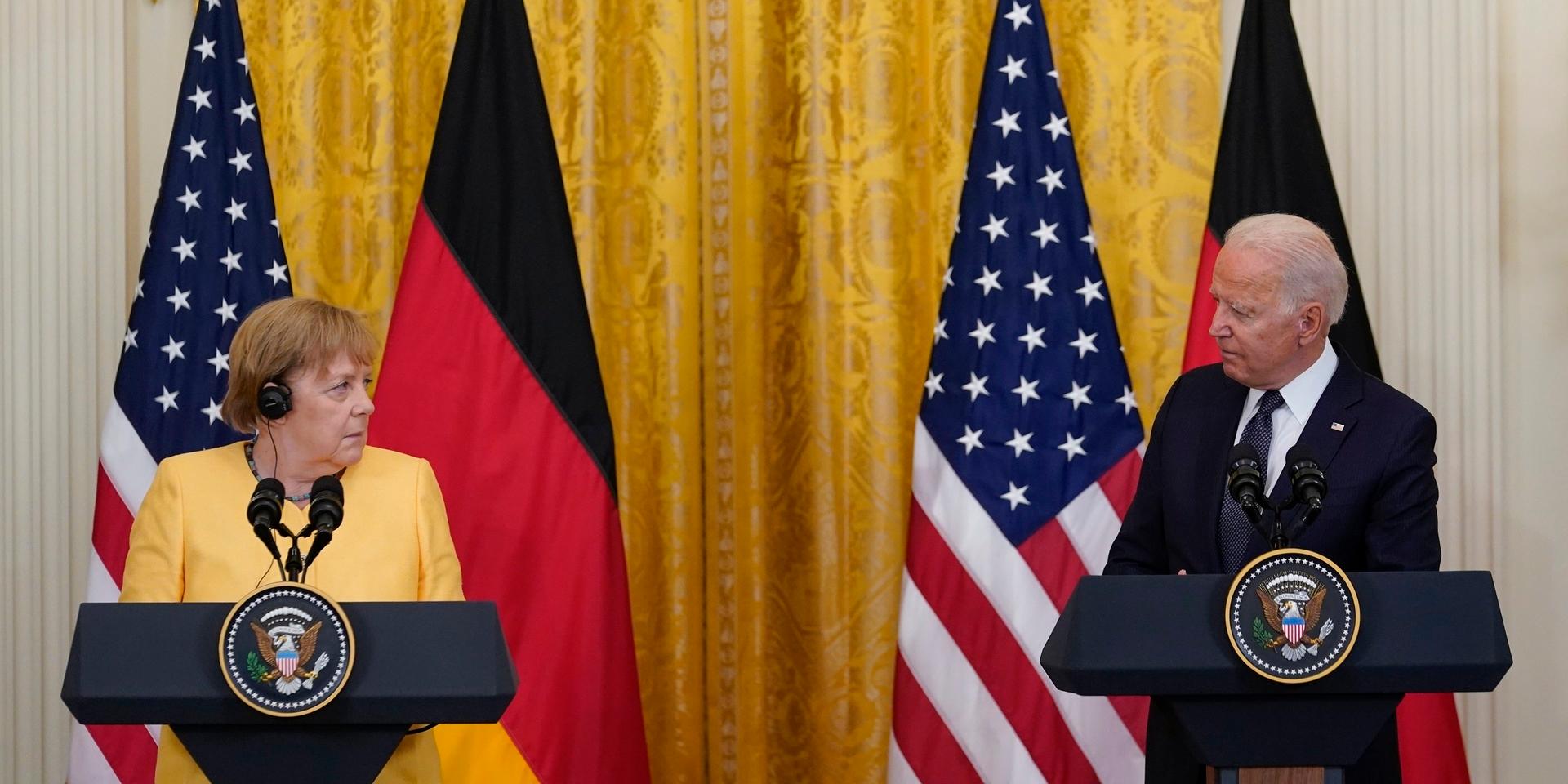 Sent på torsdagskvällen höll USA:s president Joe Biden med Tysklands förbundskansler Angela Merkel. 