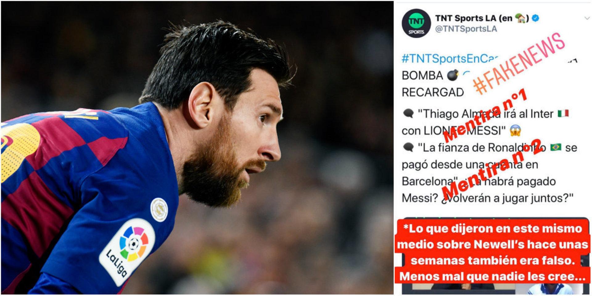 Lionel Messi slog tillbaka mot flyttrykten på Instagram.