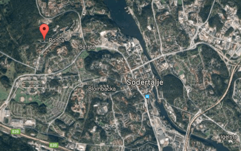 Mannen hittades död i Södertälje. Bild: Google maps