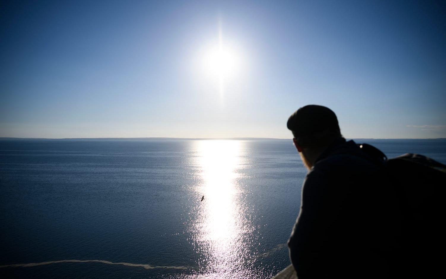 Utsikten över Vättern. Arkivbild. 