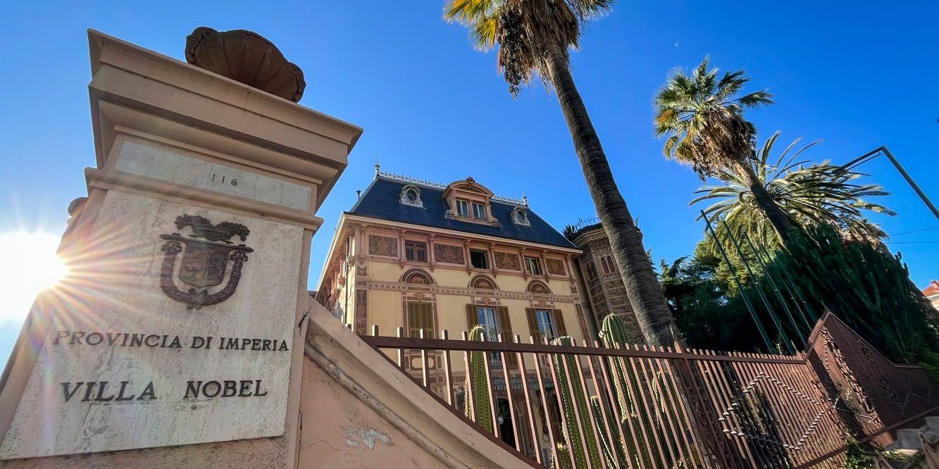 Qui alla Villa Noble di San Remo, Alfred Nobel visse occasionalmente per un clima temperato.  Morì nel 1896 nella sua casa sulla Riviera Ligure.  Foto d'archivio.