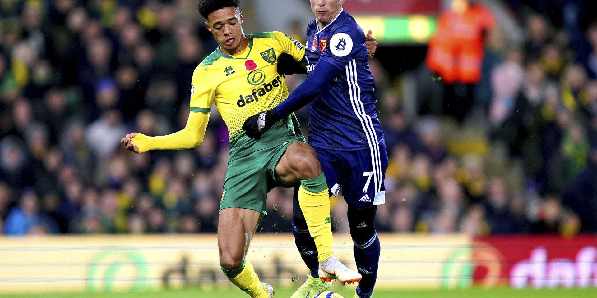 Watfords Gerard Deulofeu, höger, satte 1–0 och spelade fram till 2–0 borta mot Norwich.