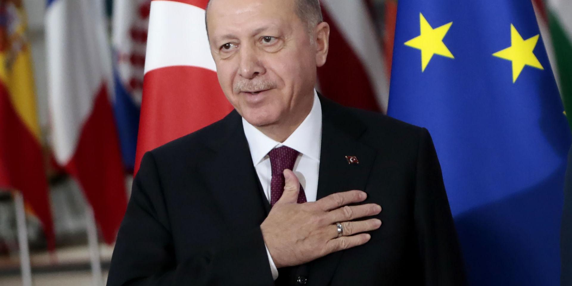 Recep Tayyip Erdogan. Bild tagen vid hans besök i Bryssel häromdagen.