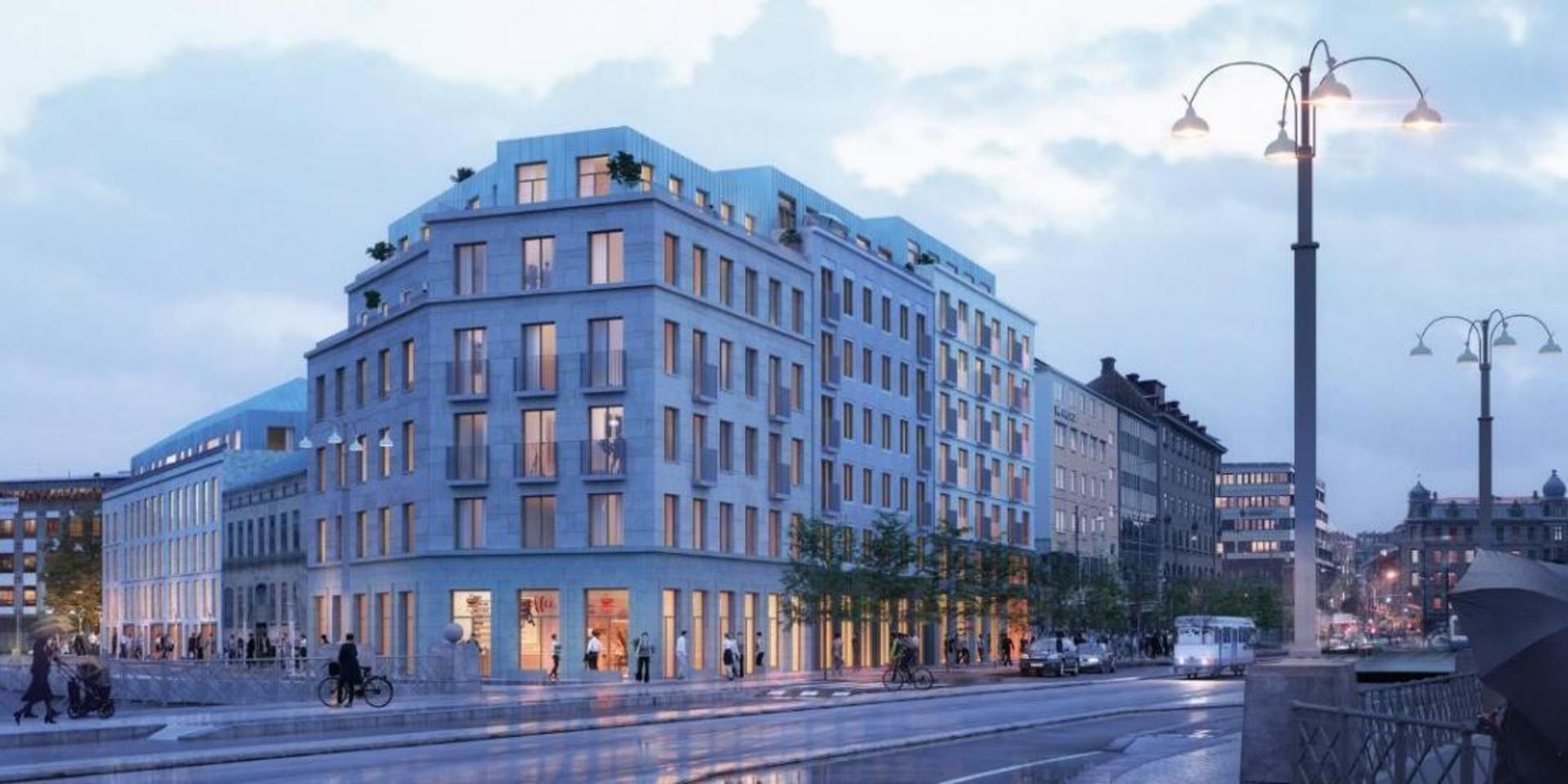 Nytt och gammalt. Såhär kan byggnaderna i hörnet Brogatan och Järntorgsgatan se ut i framtiden.