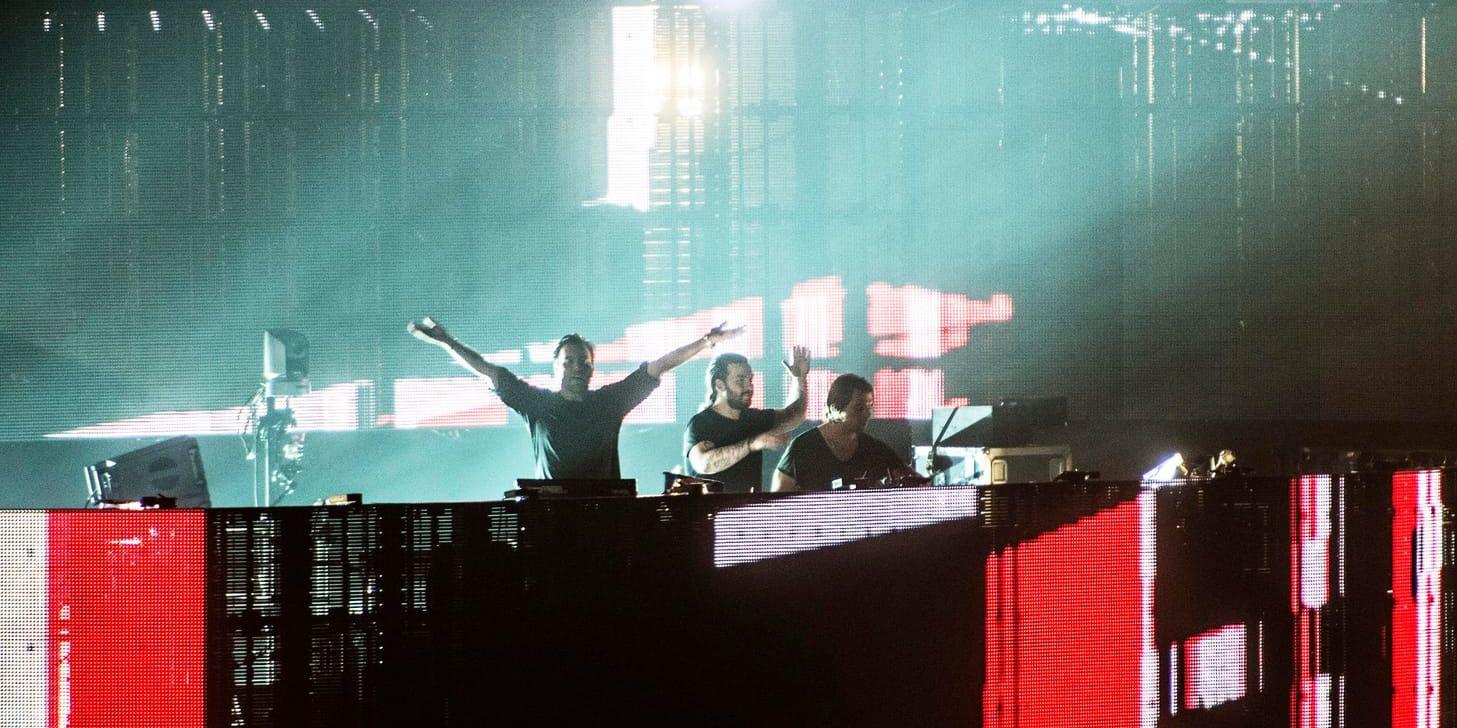 Swedish House Mafia på Friends Arena i Solna 2012. Arkivbild.